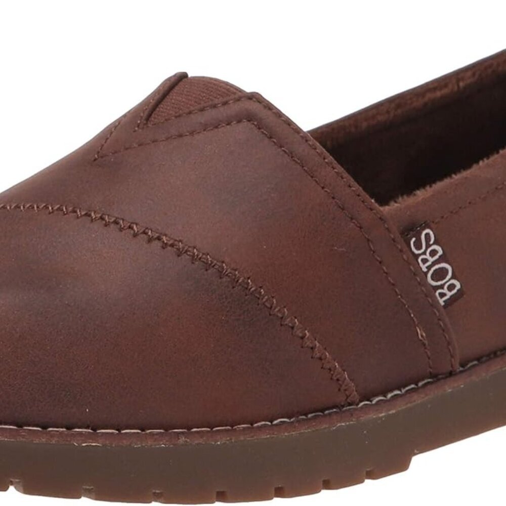 Women's Loafers Vegan Leather Memory Foam Casual Slip-On Brown Size 8.5